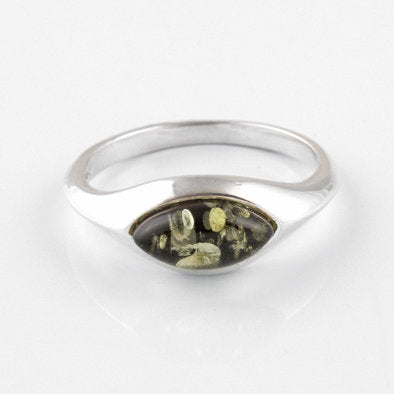 Chic Green Amber Marquise Ring