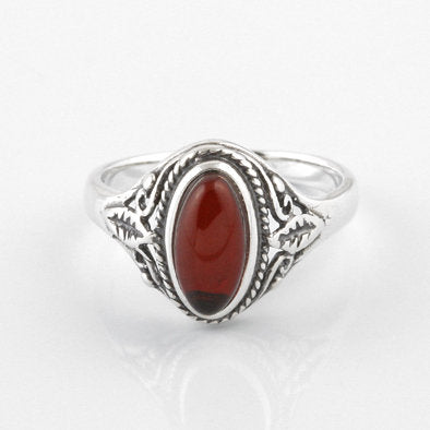 Classic Ornate Cherry Amber Ring