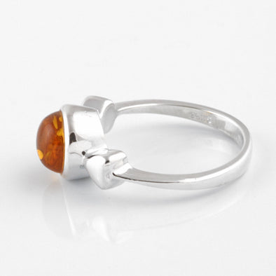 Cute Honey Amber and Hearts Ring