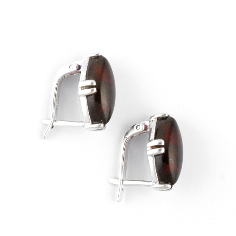 Cherry Amber Marquise Earrings