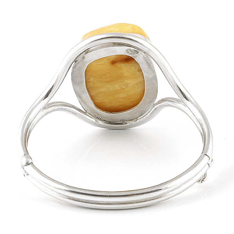 Large Free-shaped Butterscotch Amber Bangle Bracelet