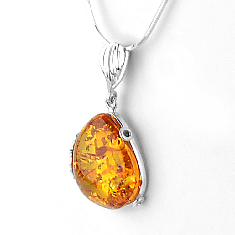 Bright Honey Amber Pendant