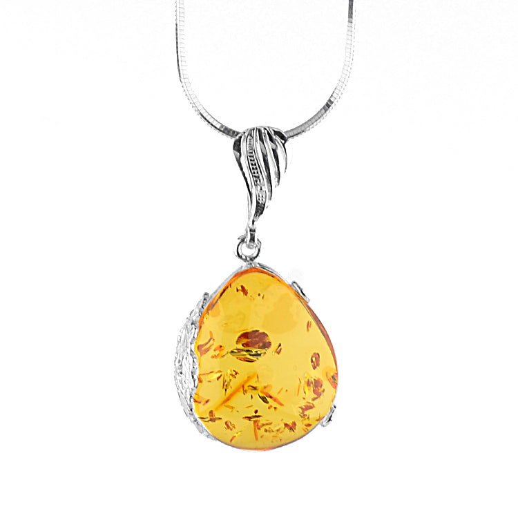 Bright Honey Amber Pendant