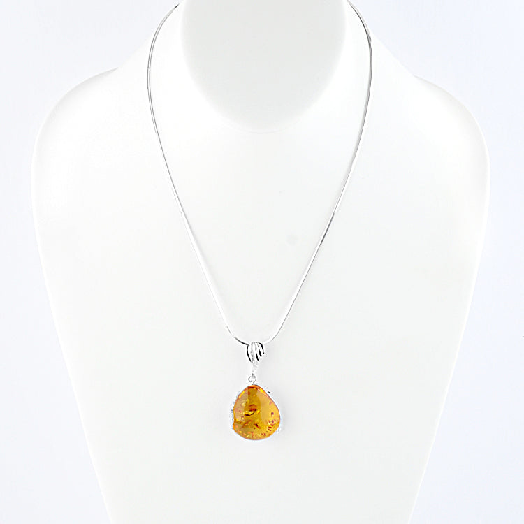 Bright Honey Amber Pendant