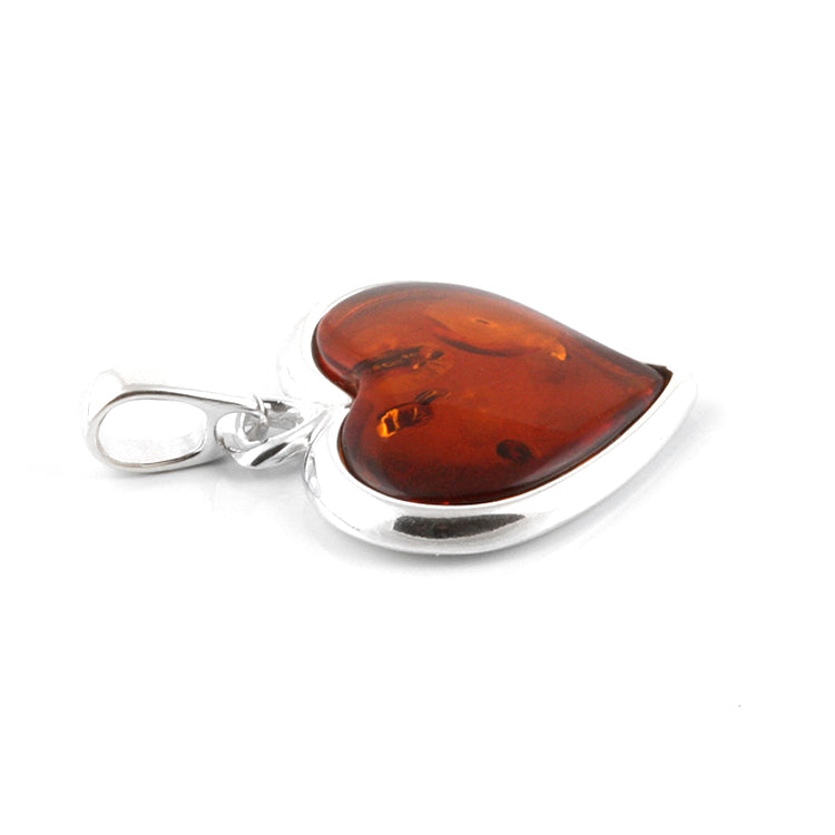 Genuine Amber Heart Pendant