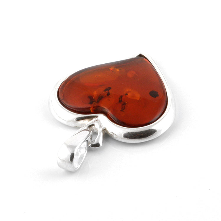 Genuine Amber Heart Pendant