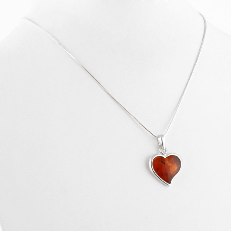 Genuine Amber Heart Pendant