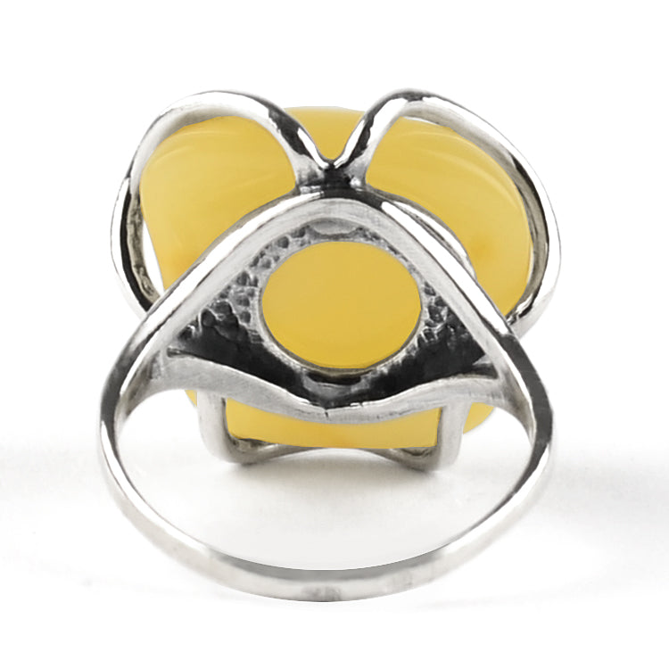 Free-Shaped Butterscotch Amber Ring