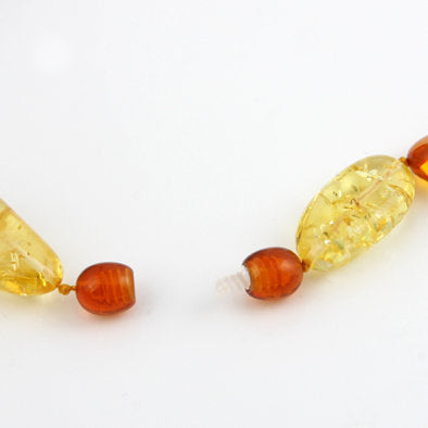 Chunky Multi-color Natural Amber Necklace