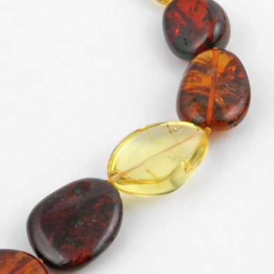 Chunky Multi-color Natural Amber Necklace