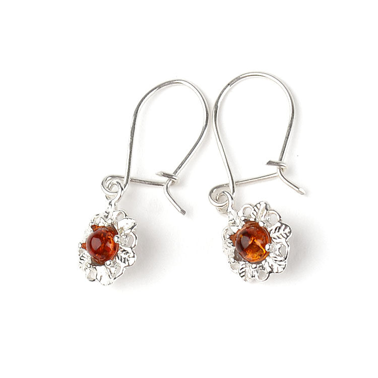 Dainty Honey Amber Earrings