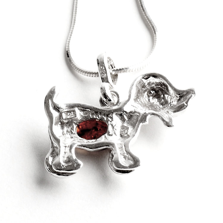 Honey Amber Dog Pendant