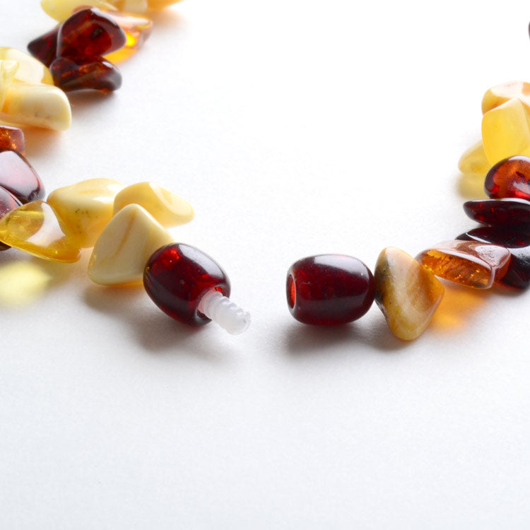 Dancing Chips of Amber Necklace