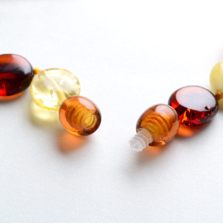 Multi-colored Amber Dots Necklace