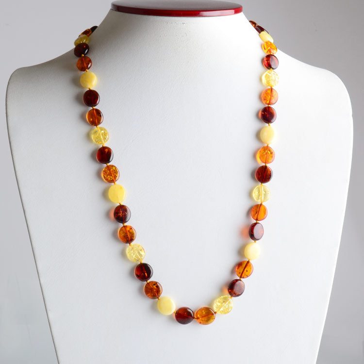 Multi-colored Amber Dots Necklace