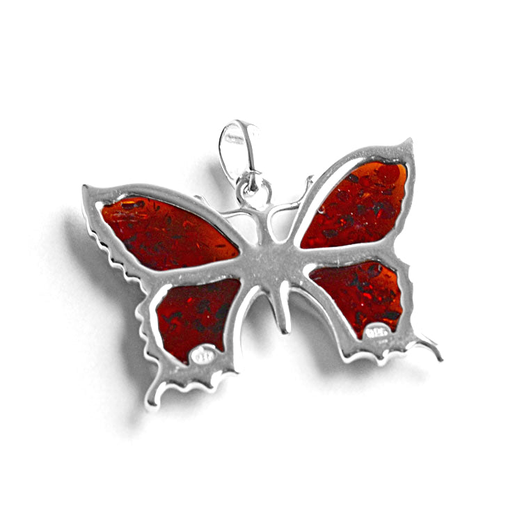 Cognac Butterfly Pendant