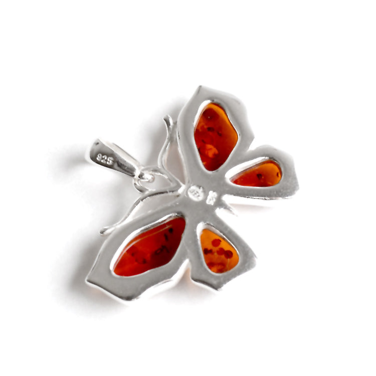 Butterfly Pendant - Honey Amber
