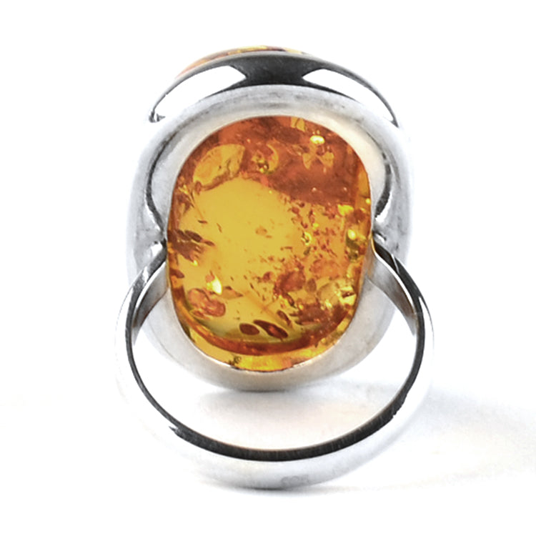 Large Honey Amber Ring