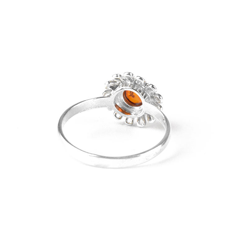 Cute Amber Center Ring