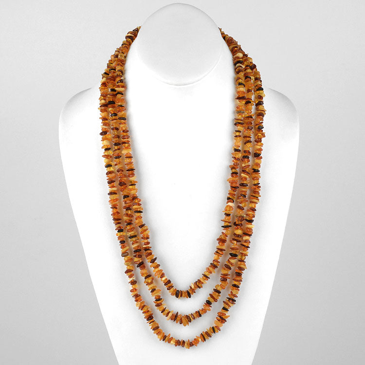 Super Long Amber Necklace 76"