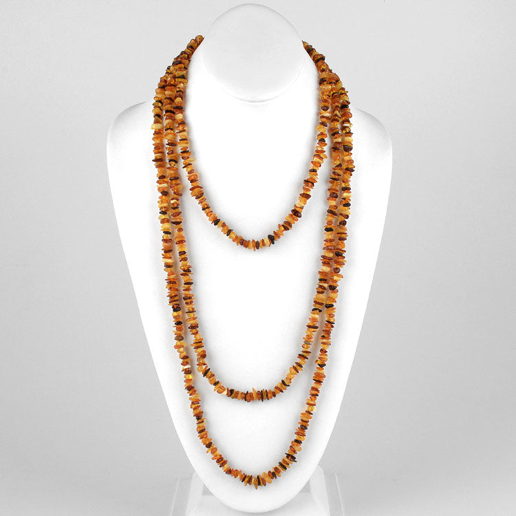 Super Long Amber Necklace 76"