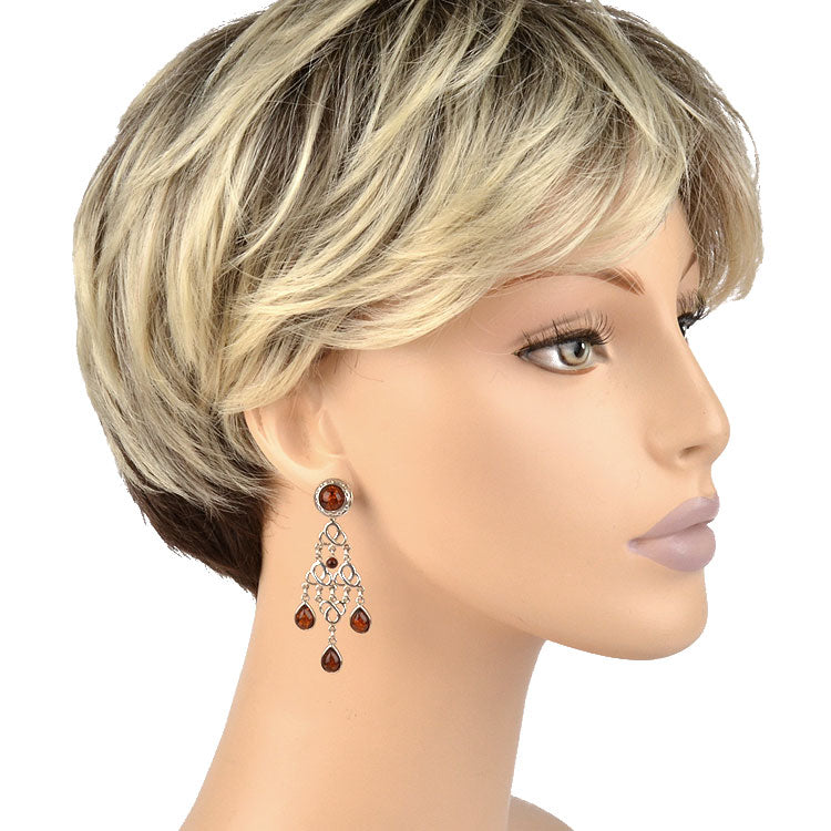 Cognac Chandelier Earrings
