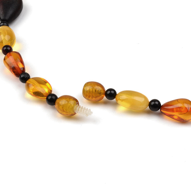 Elegant Amber Teardrops Necklace