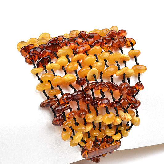 One Dozen Amber Strands Bracelet