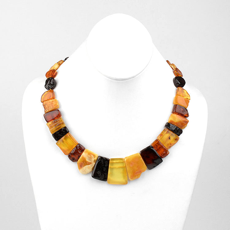 Multi Colored Cleopatra Style Amber Necklace