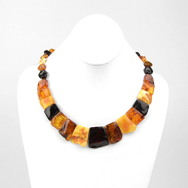 Multi Colored Cleopatra Style Amber Necklace