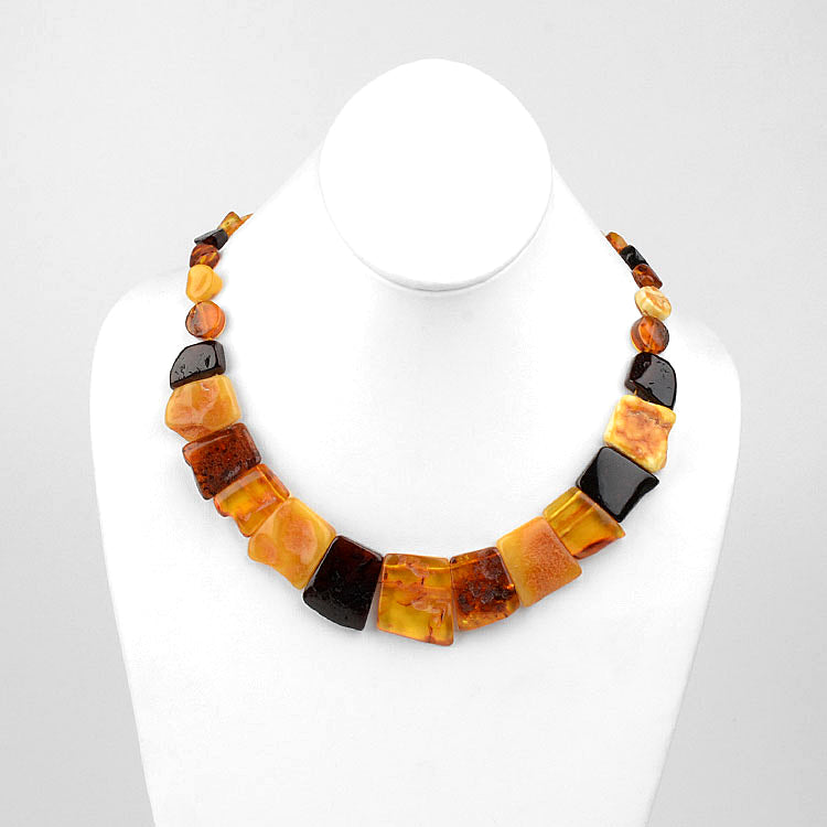 Multi Colored Cleopatra Style Amber Necklace