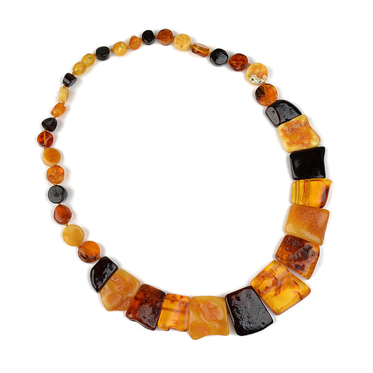 Multi Colored Cleopatra Style Amber Necklace