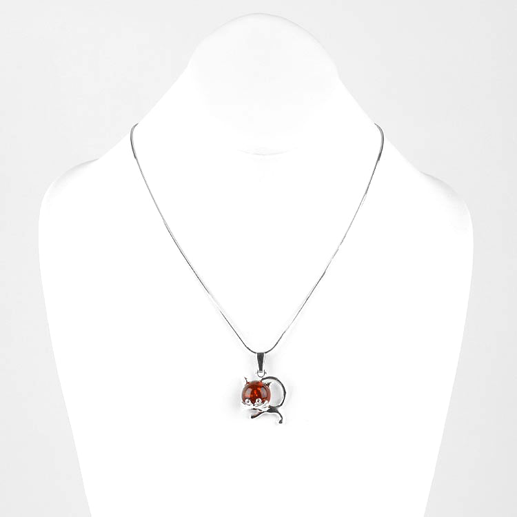 Little Kitty Amber Pendant
