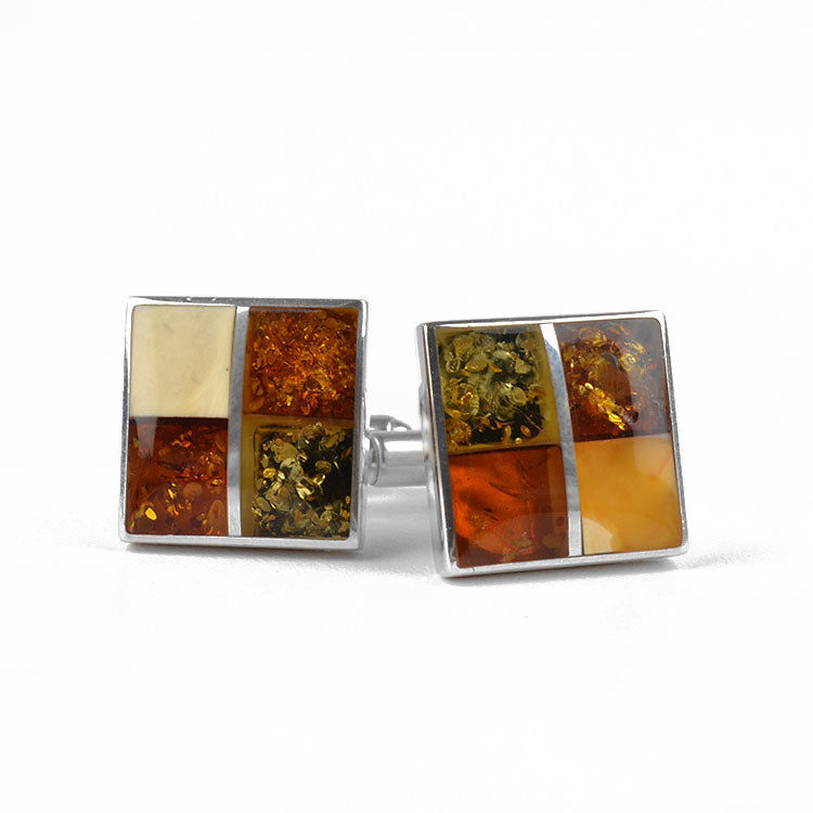 Amber Squares Cufflinks