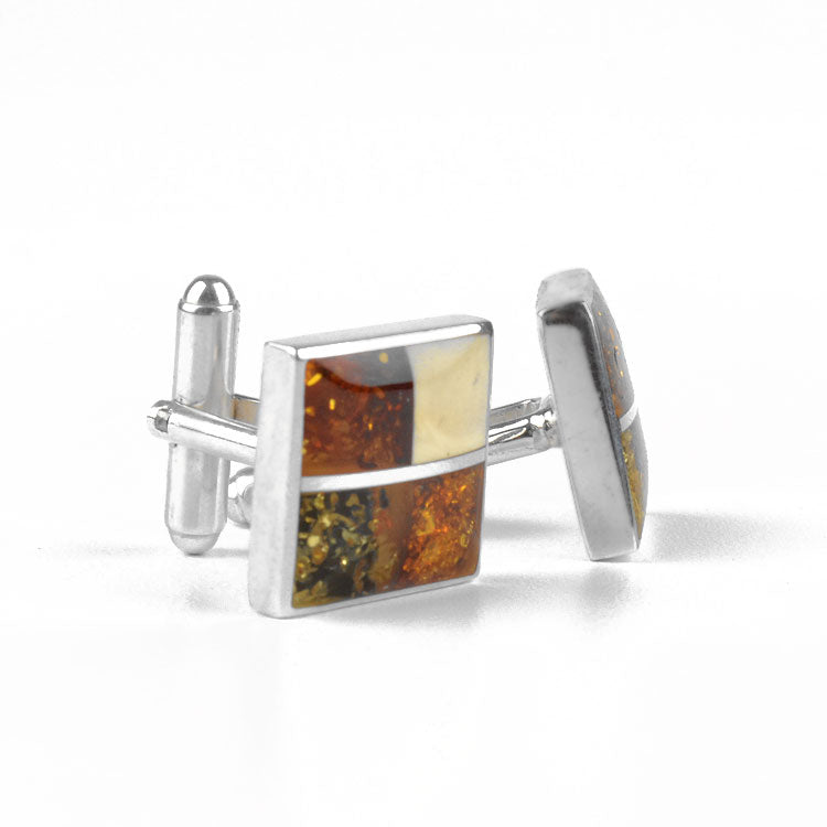 Amber Squares Cufflinks