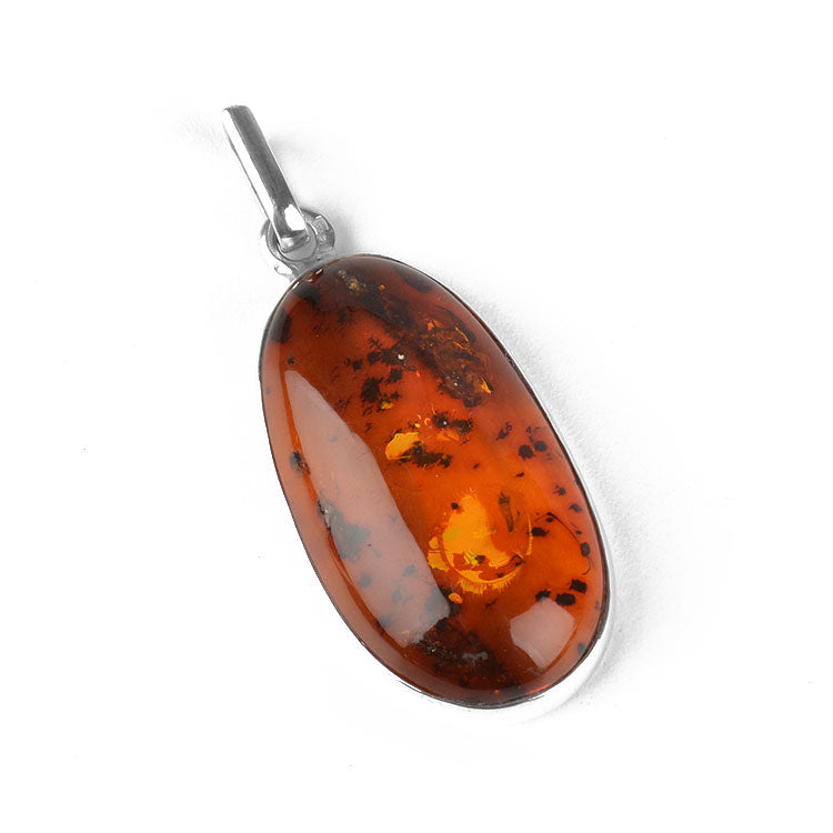 Large Oval Amber Pendant