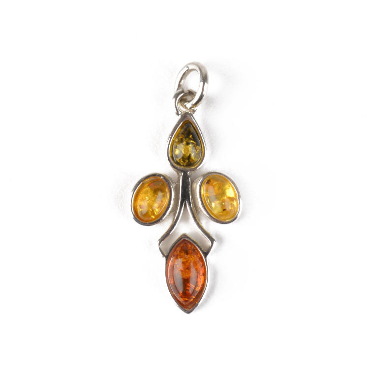 Four Amber Stones Pendant