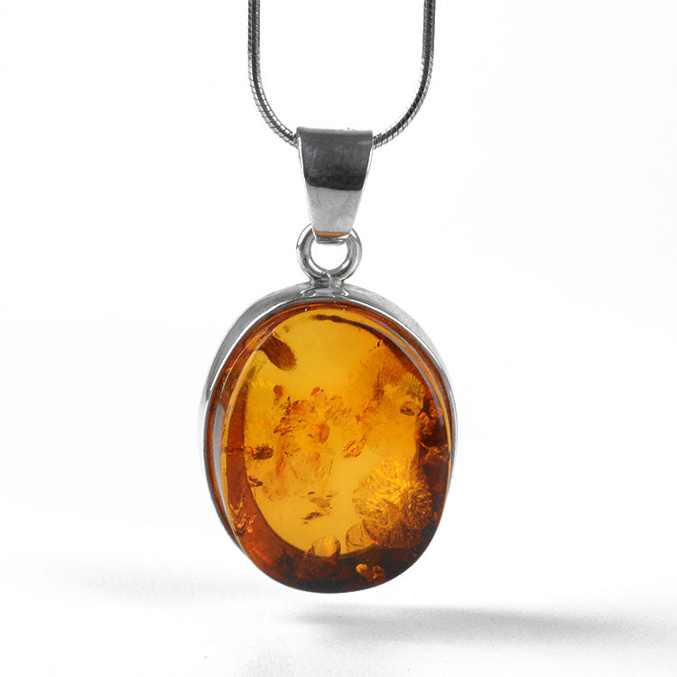 Baltic Sea Honey Amber Gemstone Pendant