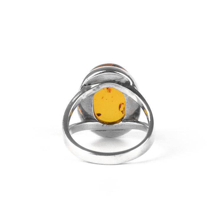 Honey Amber Classic Oval Ring