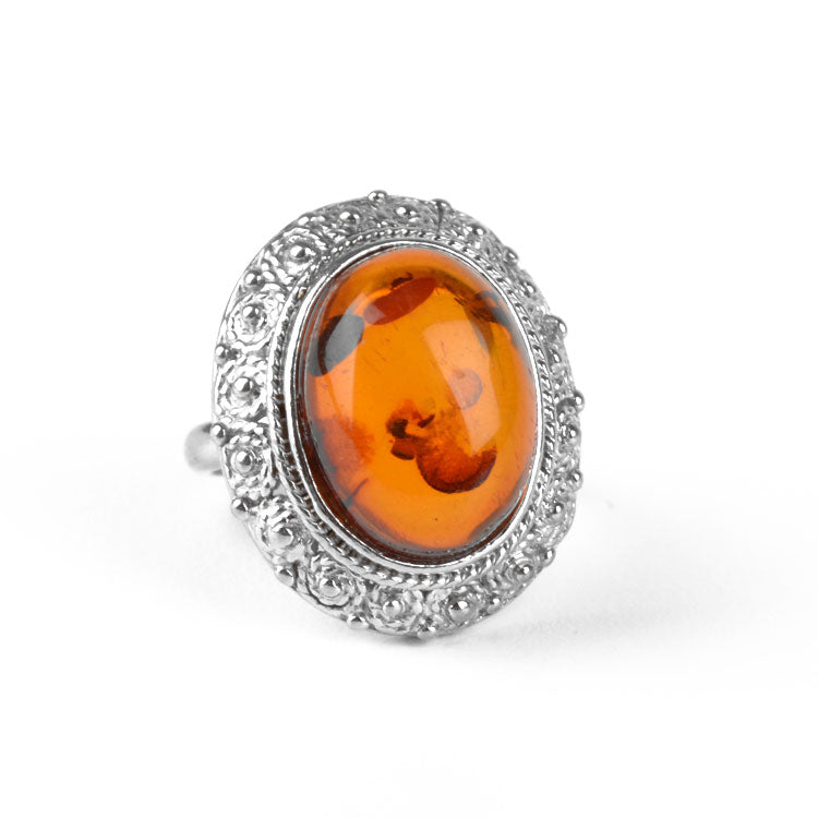 Grandiose Amber Cocktail Ring