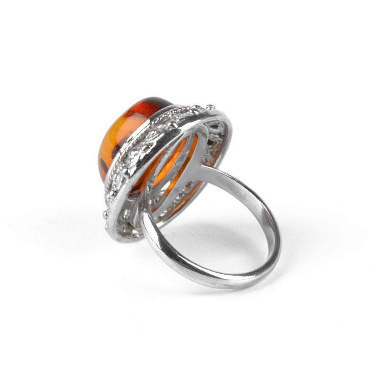 Grandiose Amber Cocktail Ring