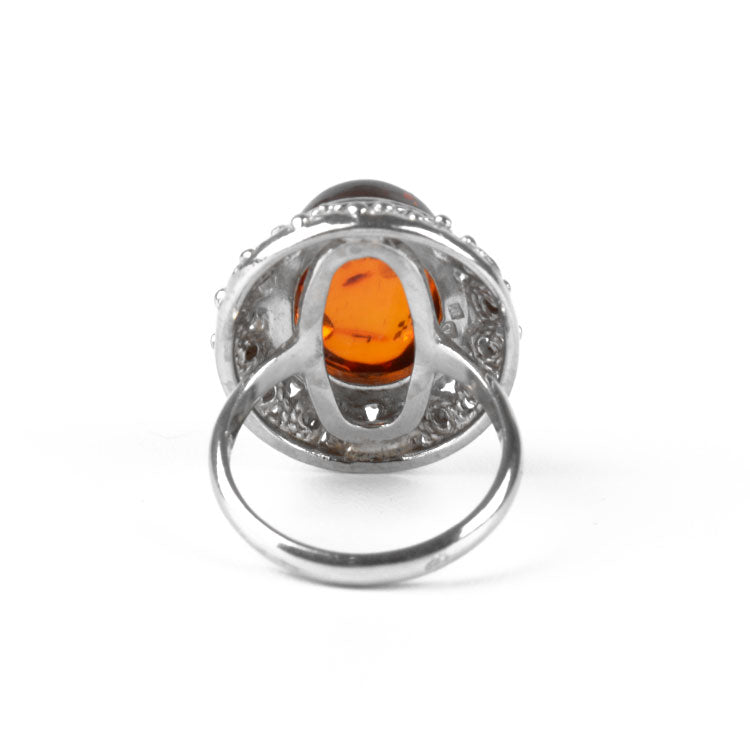 Grandiose Amber Cocktail Ring