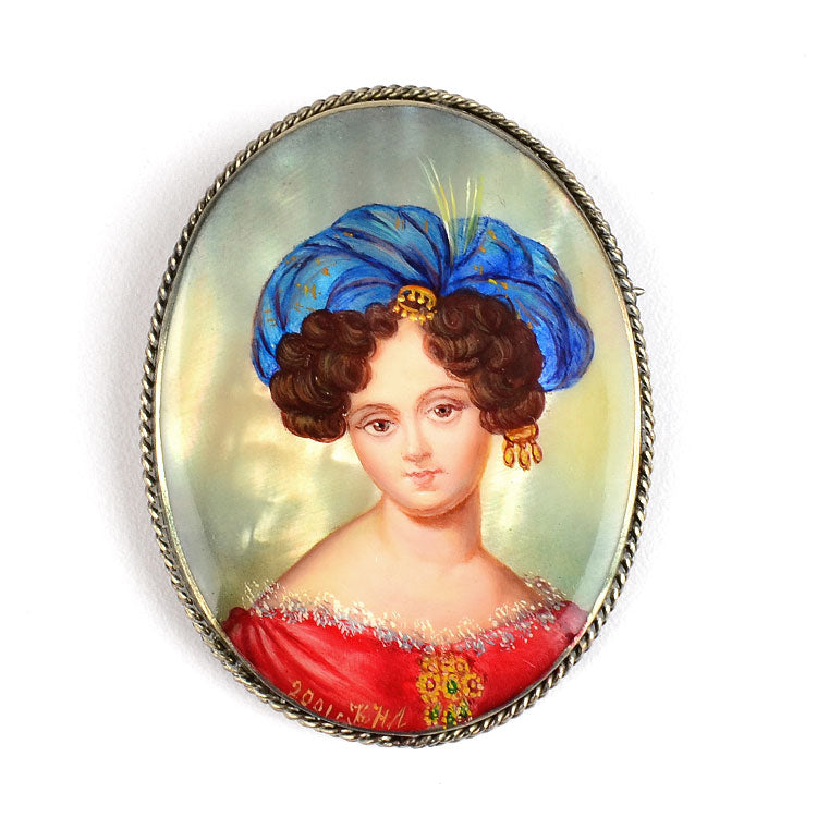 Nobel Woman Portrait Brooch