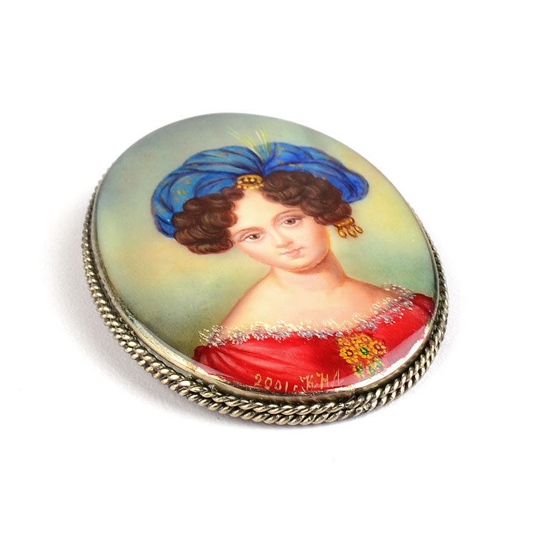 Nobel Woman Portrait Brooch