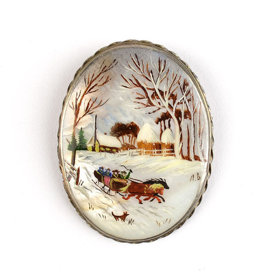 Russian Winter Sleigh Pin