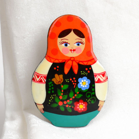 Wooden Matryoshka Pin