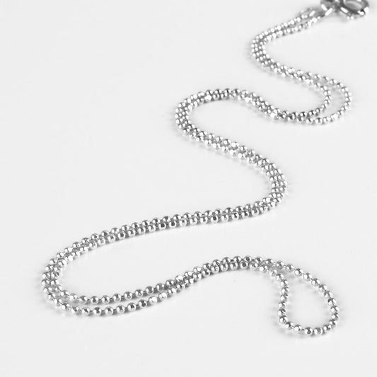 Diamond Cut Bead Sterling Silver Chain