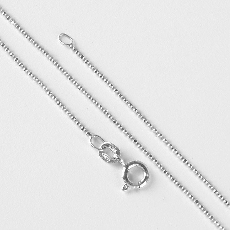 Diamond Cut Bead Sterling Silver Chain