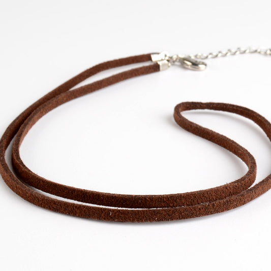 Unisex Brown Suede Cord for Pendant