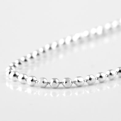 Silver Diamond Cut Beaded Chain